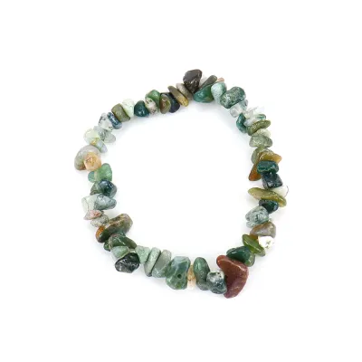 Fashion Natural Crystal Gravel Bracelet Unisex Retro Ethnic Geometry