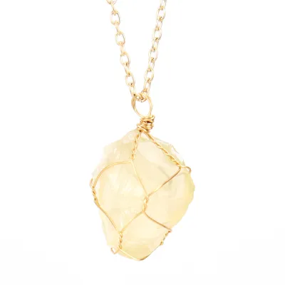 Fashion Irregular Natural Agate Leaves Necklace