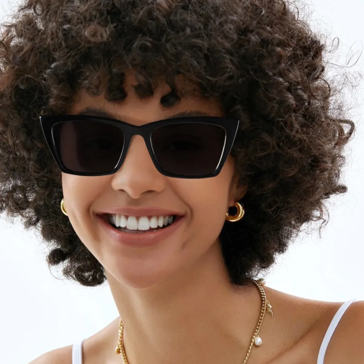 Fashion Geometric Square Cat Eye Sunglasses