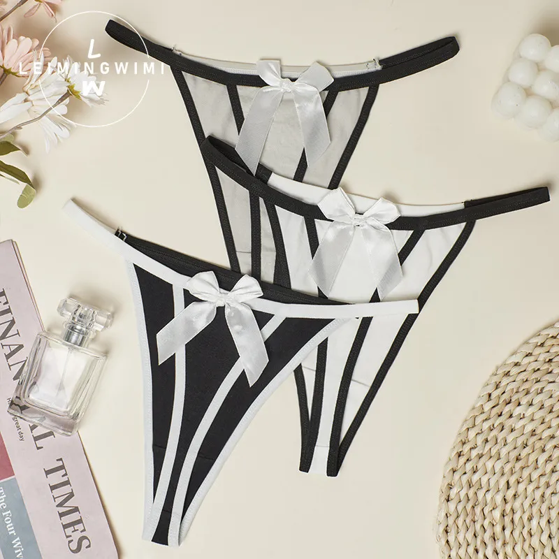Women Fashion Sexy Thin Bow Breathable Seamless Underwear