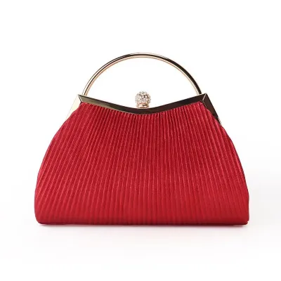 Women Fashion Shell Handle Evening Bag Polyester Envelope Clutch Party Bag