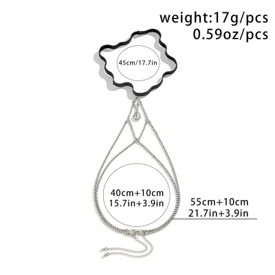 Women Fashion Sexy Stretch Multi-Layer Rhinestone Chain Leg Chain Body Chain