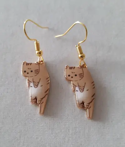 Creative Cartoon Cute Cat Stud Earrings Unisex Alloy Jewelry Earrings