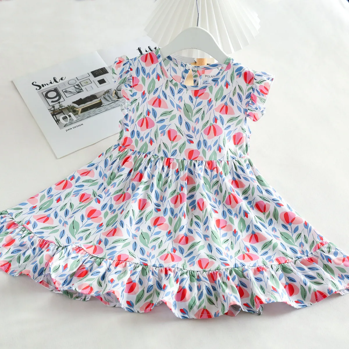 Kids Toddler Big Girls Casual Sweet Tiny Flower Print Sleeveless Cotton Silk Bohemian Dress