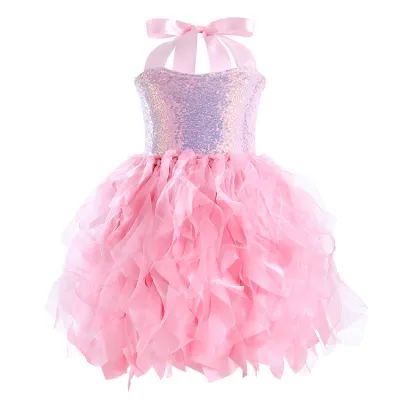 Kids Toddler Girls Sequins Sleeveless Tutu Princess Party Dress