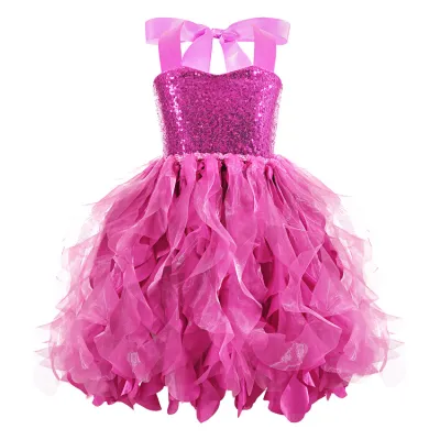 Kids Toddler Girls Sequins Sleeveless Tutu Princess Party Dress