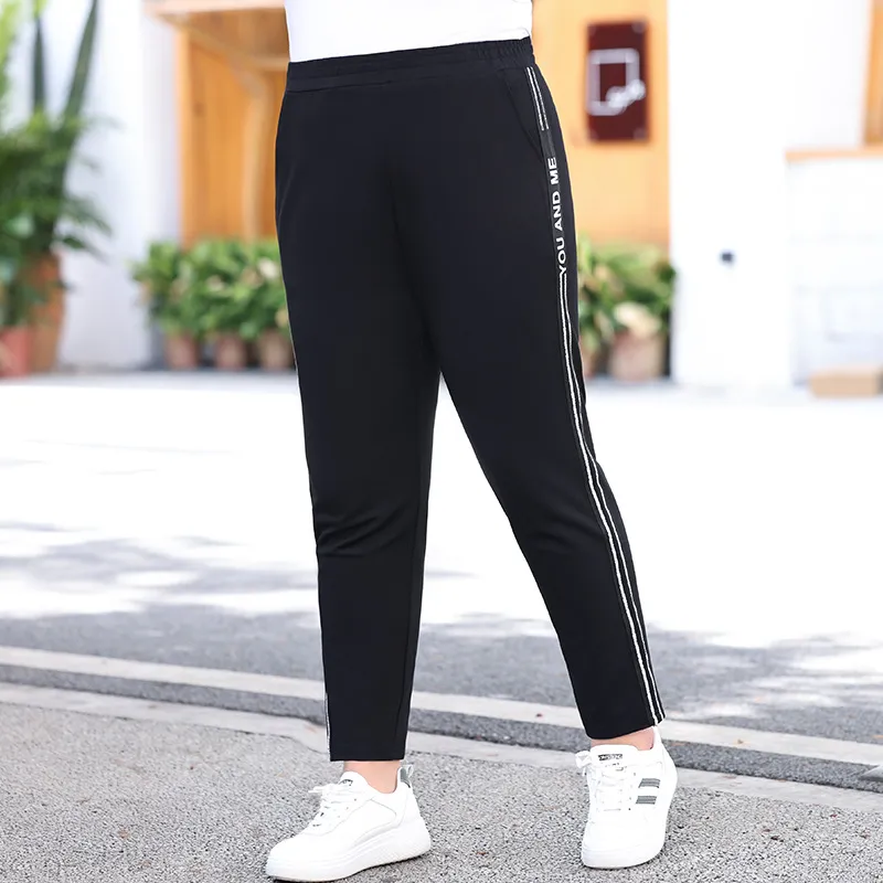 Women Casual Plus Size High Waist Straight Leg Pants