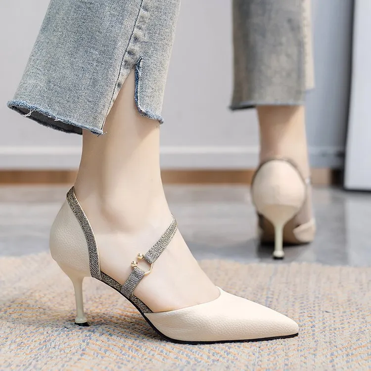 Summer Women Fashion Sexy Pointed Toe Pumps Rubber Sole