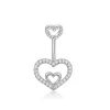 Double Peach Heart (White Zirconium)