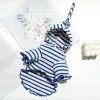 Knot Hooded Stripe Dark Blue