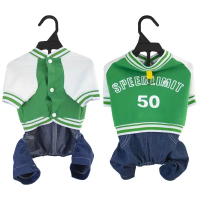 Simple Cartoon Cowboy Color Block Pet Dog Cat Four-Legged Clothes