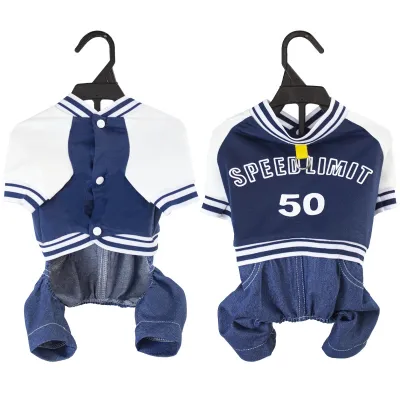 Simple Cartoon Cowboy Color Block Pet Dog Cat Four-Legged Clothes