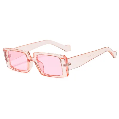 Vintage Square Transparent Color Sunglasses