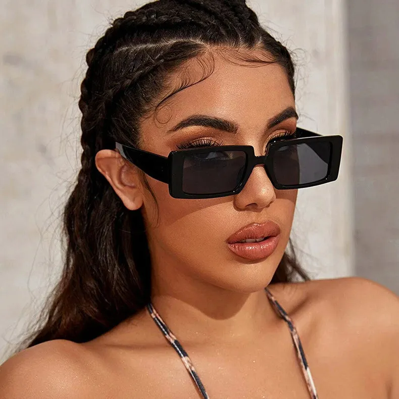 Vintage Square Transparent Color Sunglasses