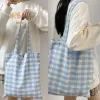 Hopeless Bow One Shoulder Blue Check