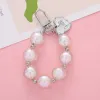 White Peach Heart Nickel Chain