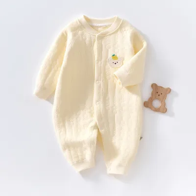 Baby Boys Girls Casual Cute Cartoon Print Long Sleeve Romper Neutral