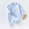 [Warm Jumpsuit] Pure Blue Lemon Bear Head LS