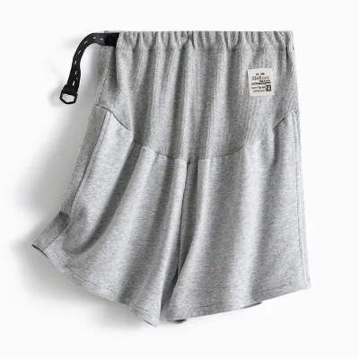 Summer Maternity Casual Solid Color Abdominal Adjustable Shorts