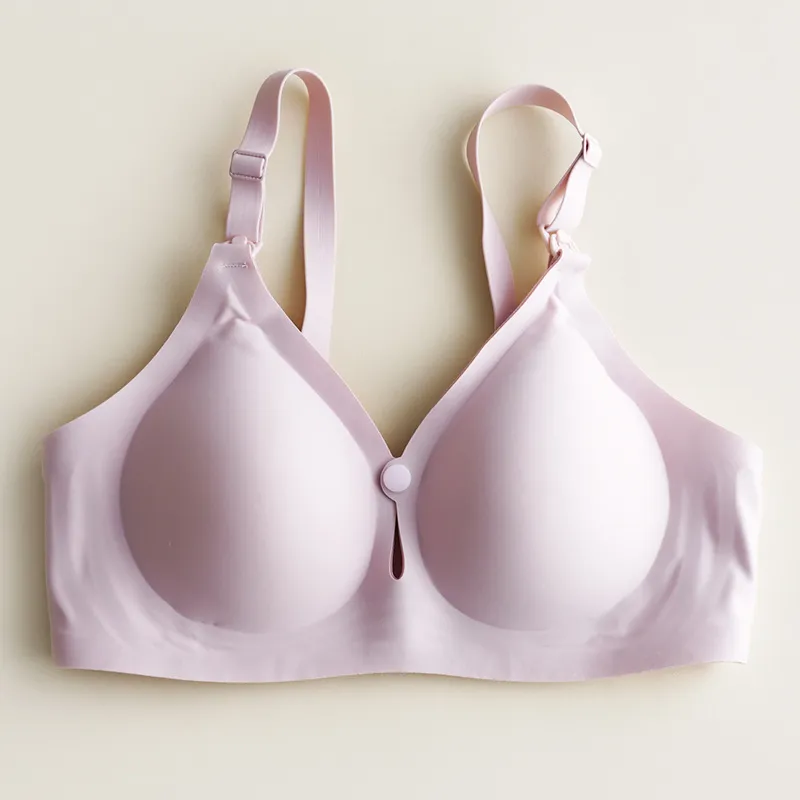 Pregnant Women Nursing Underwear Front Buckle Without Steel Ring Simple Natural Nylon