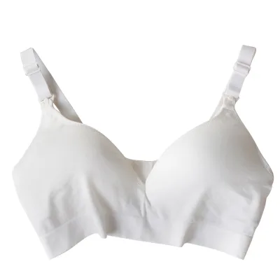 Pregnant Women Fashion Casual Gathered Breathable Solid Color Nursing Underwear