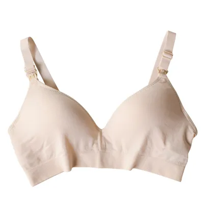 Pregnant Women Fashion Casual Gathered Breathable Solid Color Nursing Underwear