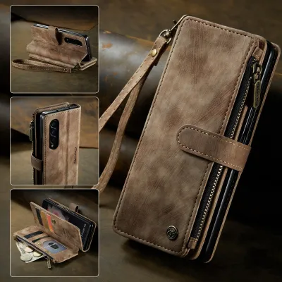 Women Retro Card Wallet Samsung Phone Case TPU Leather