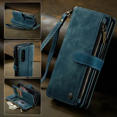 Women Retro Card Wallet Samsung Phone Case TPU Leather
