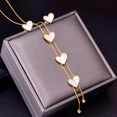 Fashion Gold Gothic Style Black Enamel Heart-Shaped Ring