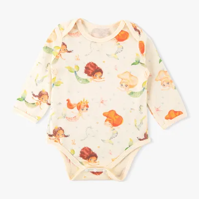 Kids Baby Boys Girls Casual Cute Cartoon Print Long Sleeve Romper Cotton Pullover Triangle Climb