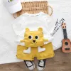 Short Sleeve Pocket Puppy Yellow Pants