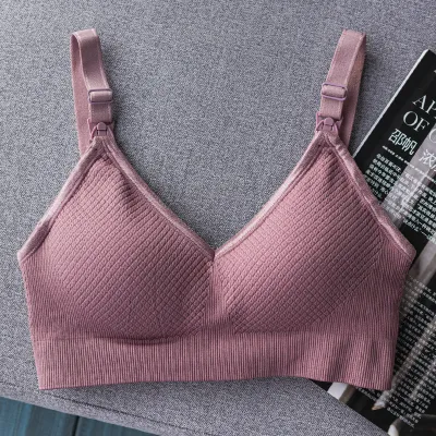 Pregnant Women Fashion Gathered Anti-Sagging Without Steel Ring Lactation Underwear