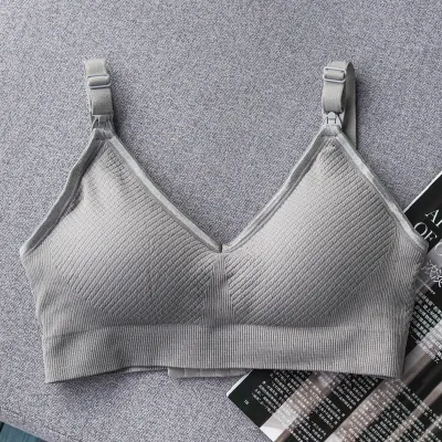 Pregnant Women Fashion Gathered Anti-Sagging Without Steel Ring Lactation Underwear