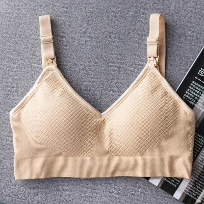 Pregnant Women Fashion Gathered Anti-Sagging Without Steel Ring Lactation Underwear