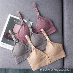 Pregnant Women Fashion Gathered Anti-Sagging Without Steel Ring Lactation Underwear