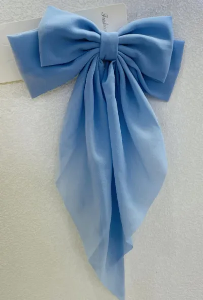 Women Fashion Exaggerated Oversized Bow Ribbon Spring Hairpin