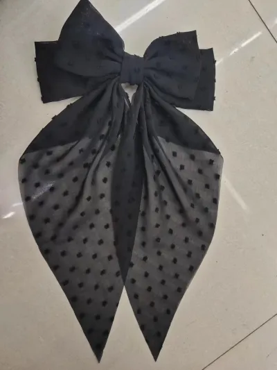 Women Fashion Exaggerated Oversized Bow Ribbon Spring Hairpin