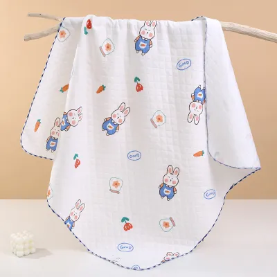 Newborn Boys Girls Spring Autumn Cute Cartoon Print Pure Cotton Wrap Swaddling Blanket