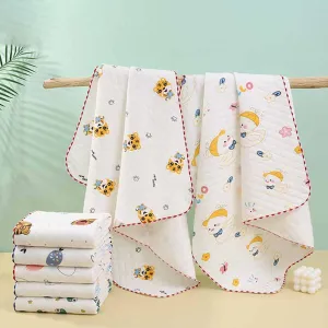 Newborn Boys Girls Spring Autumn Cute Cartoon Print Pure Cotton Wrap Swaddling Blanket