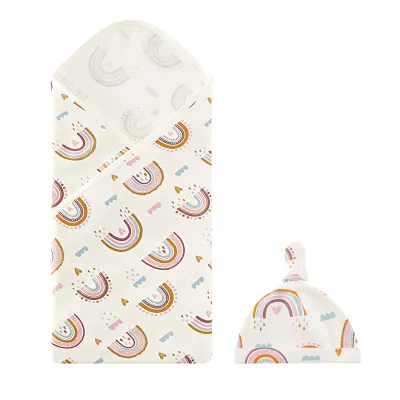 Newborn Boys Girls Spring Autumn Cute Cartoon Animal Print Pure Cotton Wrap Swaddling Blanket