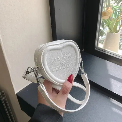 Kids Girls Sweet Heart Mini Crossbody Bag in PU Leather