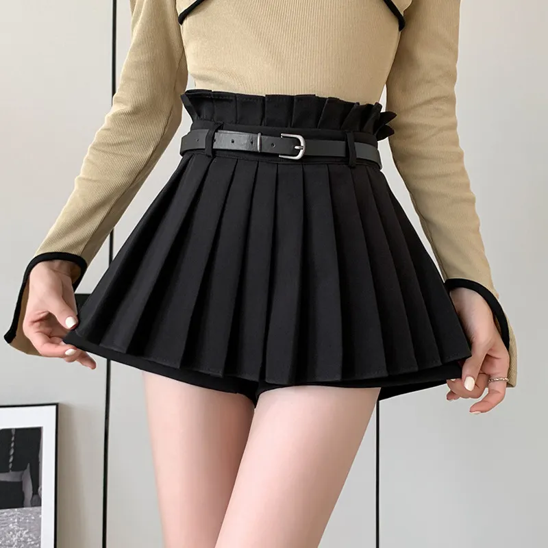 Women's Pleated Skirt Solid Color Street Hipster Sexy Wind
