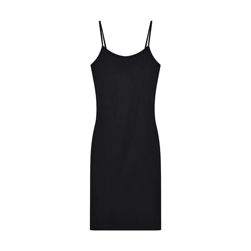 Women Summer Sexy Spaghetti Strap Solid Color Tight Mini Dress