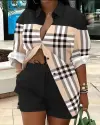 ADDED Khaki Plaid