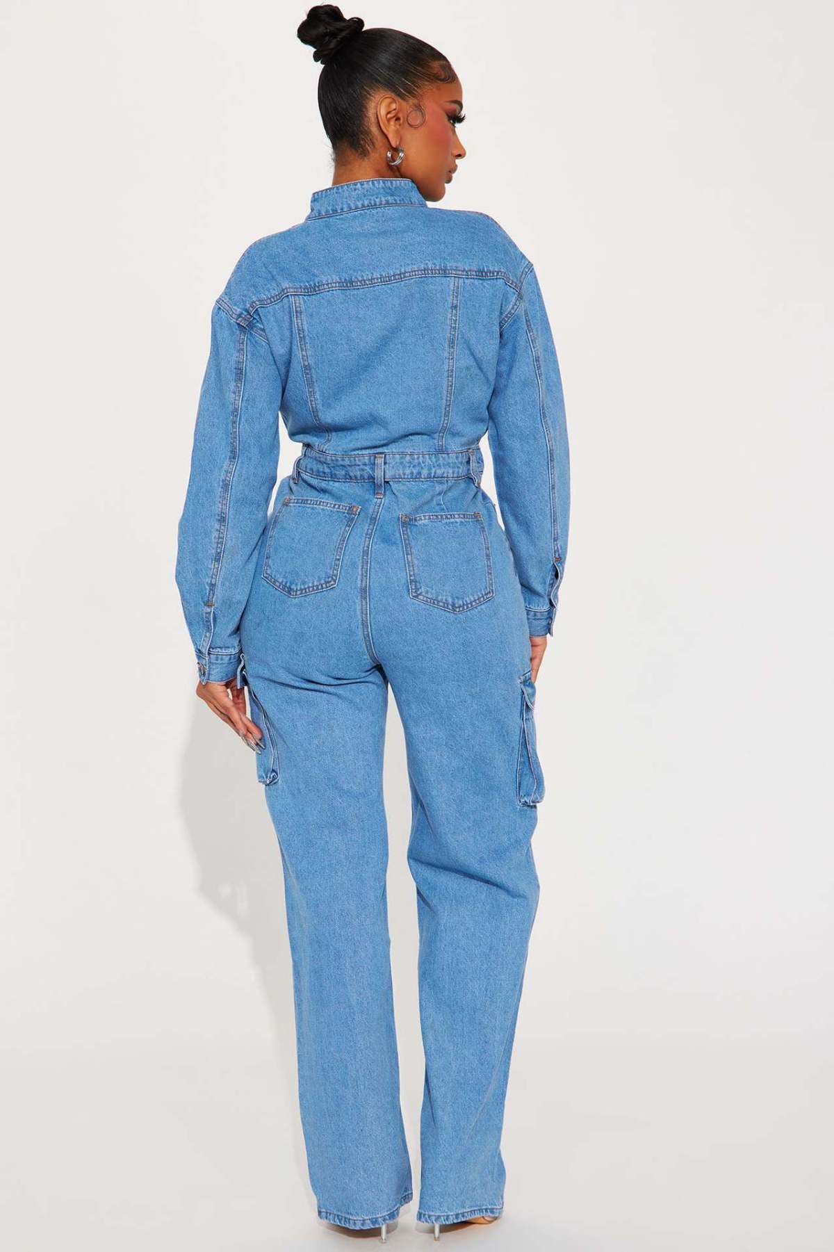 【BAON】[unisex] Baoki Two-Way Quilted Denim Flight Jumper Wholesale Fashion Street Women Long Sleeve Buttoned Defined