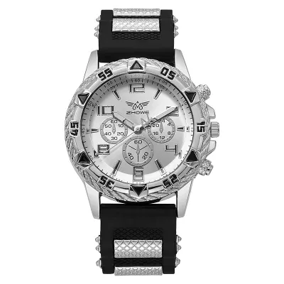 Men's Fashion Business Quartz Watch with Large Dial and Fake Three Eyes