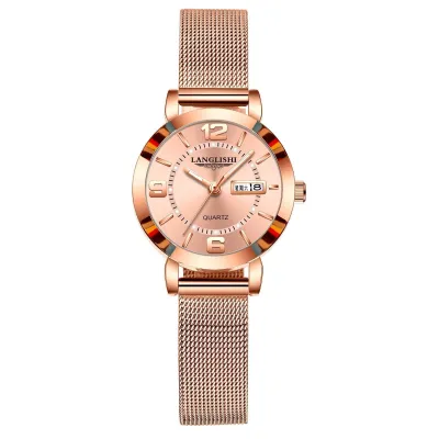Luminous Waterproof Women's Fashion Stainless Steel Quartz Watch
