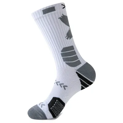Men Simple High-Top Thick Breathable Geometric Pattern Socks