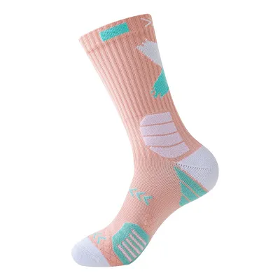 Men Simple High-Top Thick Breathable Geometric Pattern Socks