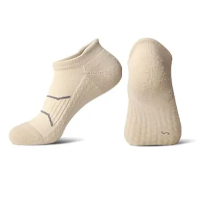 Men Simple Towel Bottom Wear-Resistant Breathable Socks Neutral
